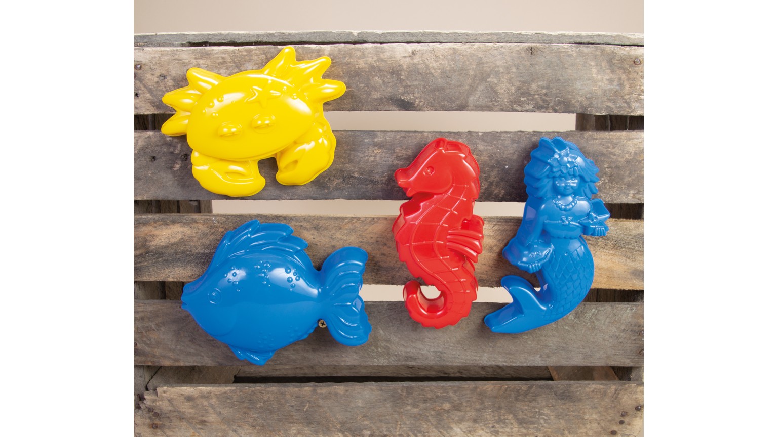 Classic sandforme havdyr L:22 cm 4 stk.